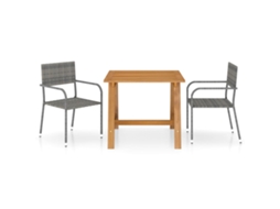 Dining Set, Dining Sets Vidaxl Cinzeto Rattan / Vime (n/a)