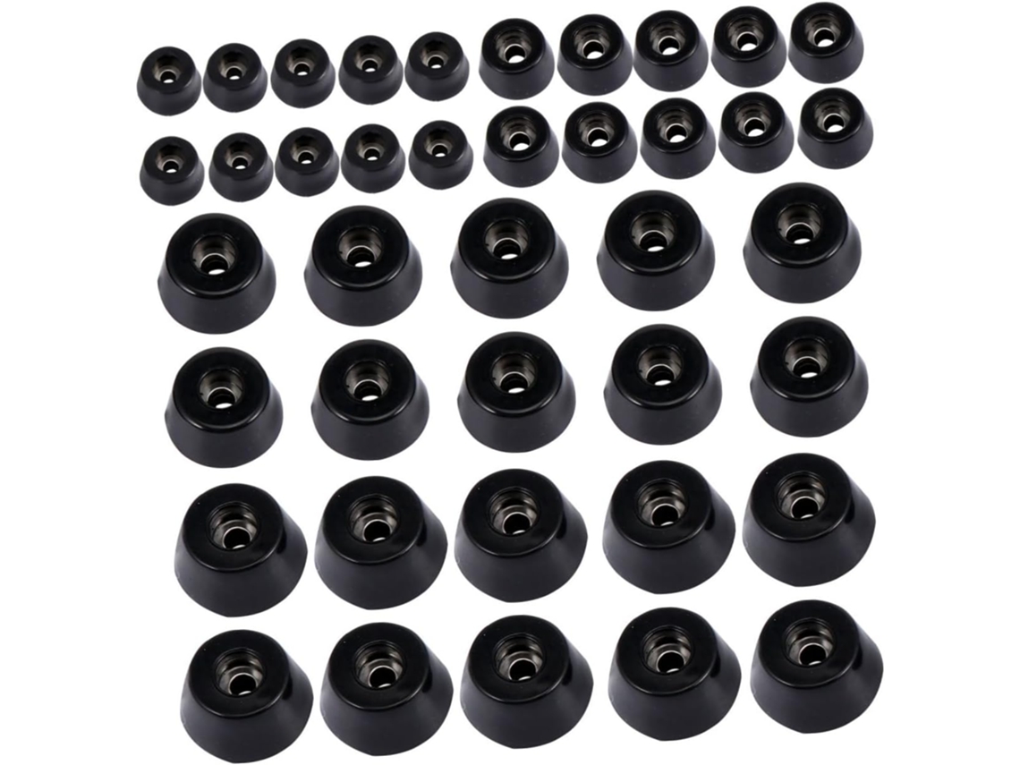 Mipcase Conjunto De 40 Protetores Borracha Antiderrapantes Para Móveis, Com Revestimento Firme E Resistente À Abrasão