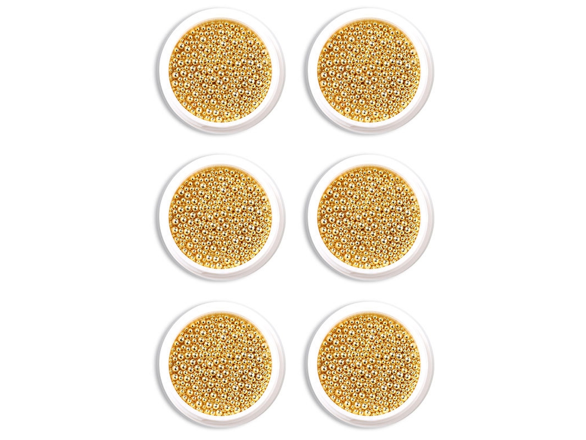 Unhas Decoradas Com Strass Bola De Aço Profissional Decoração De Unhas Ouro ZMDECQNA
