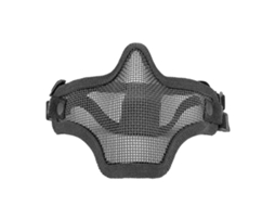 Protetor facial de aço, com malha, design legal, 54-62cm, para atividades ao ar livre, preto