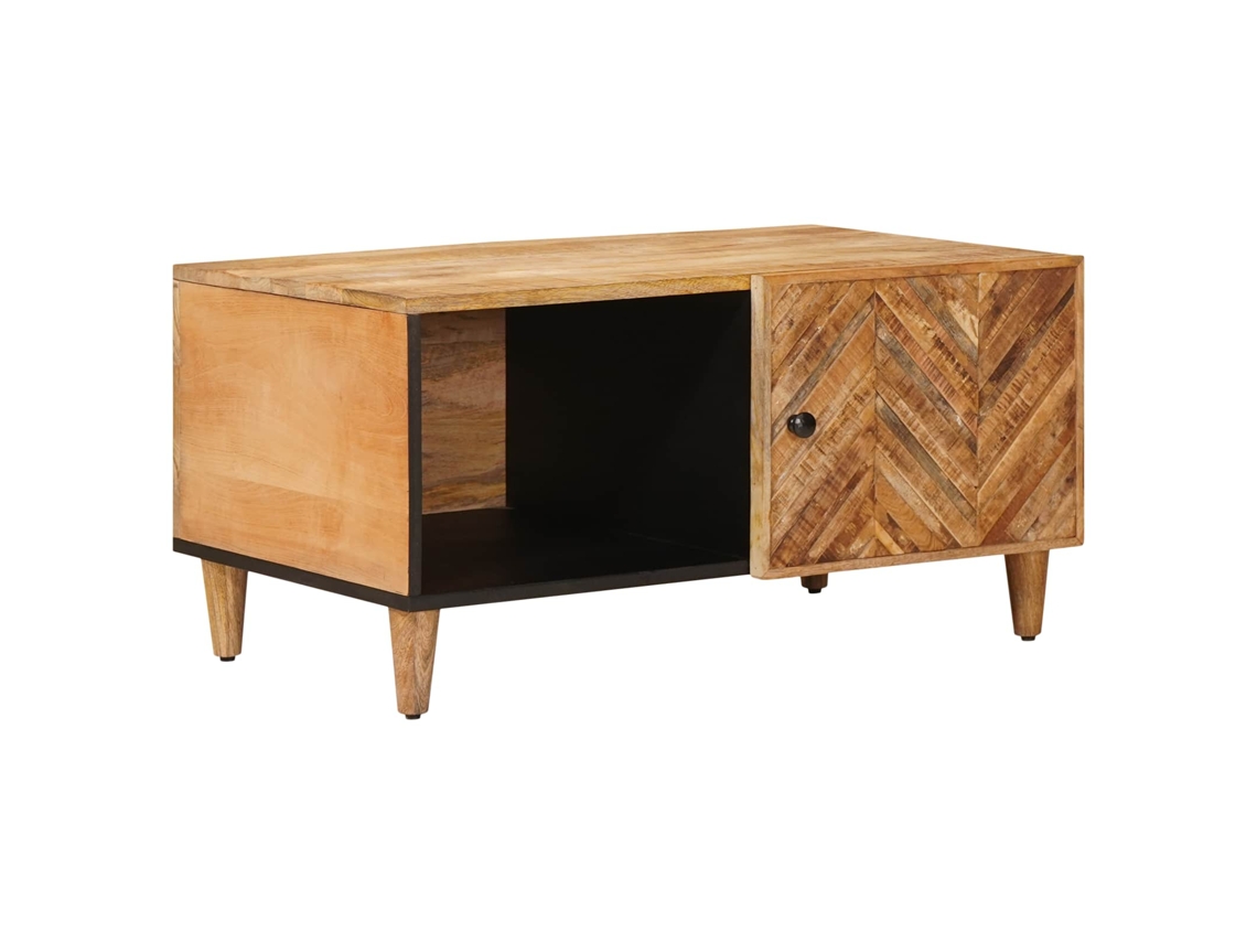 Conjunto 1 Mesa De Centro Vidaxl Castanho Madeira De Mangueira Maciça (80 X 50 X 40 Cm)
