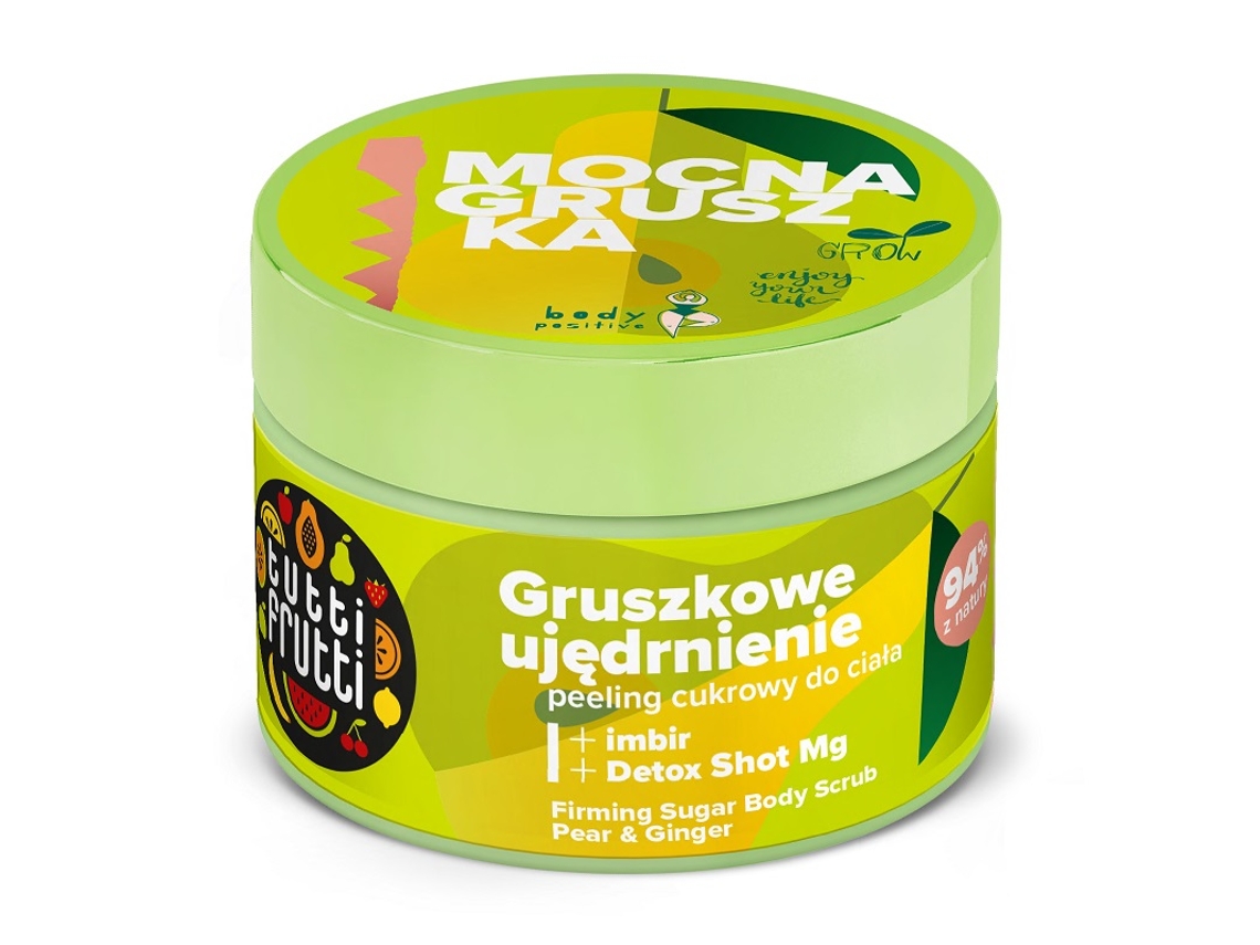 Tutti Frutti Firming Sugar Body Scrub Pear Ginger Detox Shot Mg, 300g Farmona