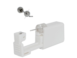 Piercing De Orelha, Dispositivo Descartável Para Perfuração, Estéril, Com Brincos De Aço Inoxidável (1 Par - Esfera De 4 Mm) Spqment