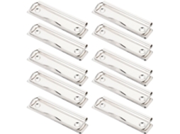 Clipes de metal Sherchpry, 15 unidades, 10 cm, Prancheta, clipes de metal galvanizado para documentos, mesa E