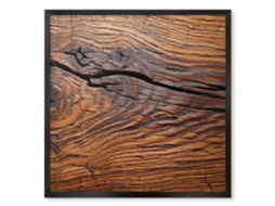 Magnetic Board For Wall Wooden Texture For The Bedroom Espelharte (50x50 Cm)