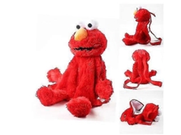Mochila Vermelha De 45 Cm Da Vila Sésamo, Com Elmo, Come Come, Garibaldo E Pelúcia Macia. Ideal Para Presente Aniversário. Aquaforge