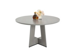 Mesa de jantar redonda de madeira cinza Vevor Table Only 120 cm