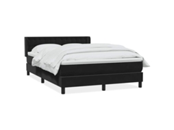 Cama com Molas/colchão 160x210 Cm Veludo Preto MAISON EXCLUSIVE