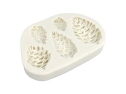 Conjunto De 5 Pinhas Em Formato De Rosca. Moldes De Silicone De Alta Qualidade Para Fondant, Com Formatos Realistas De Especiarias E Nozes, Ideais Par