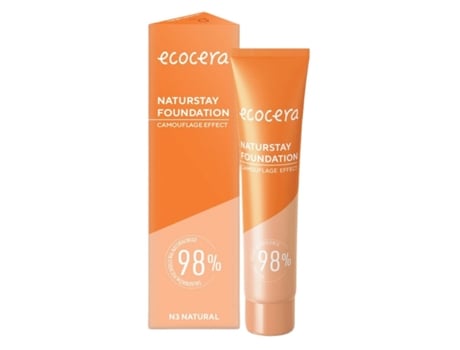 Naturstay Full Coverage Liquid Foundation N3 Natural, 30ml Ecocera