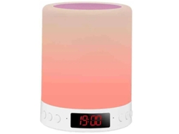 Candeeiro Toque Bluetooth Yizhood Despertador Digital Sono Branco