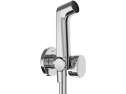 HANSGROHE Bidette S Chuveiro de Mão 1 Jato para Água Fria com Suporte de Cabeça de Chuveiro Design Redondo Ecosmart+ 29230 Cor: Crómio