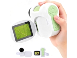 Microscópio Infantil 1600x Com Ecrã Ips 2" E 6 Níveis De Luz - Verde - Eifson