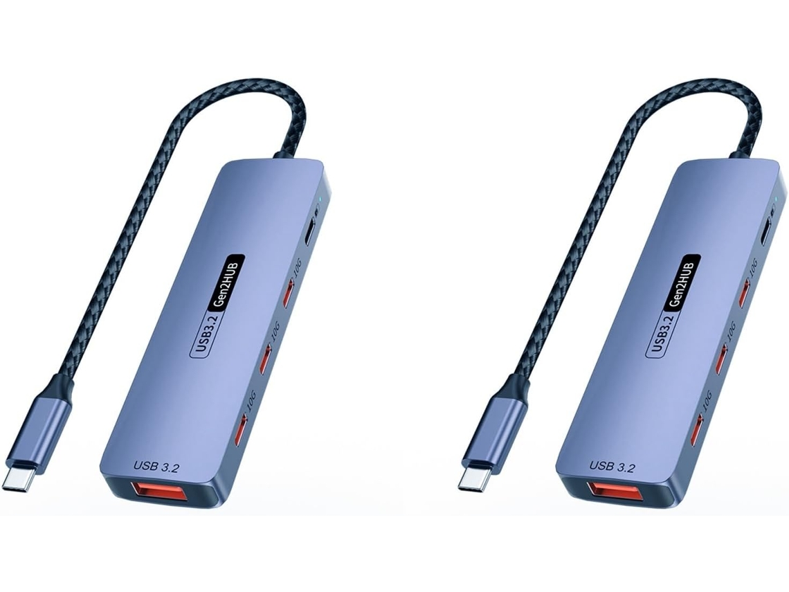 Hub Usb-c 3.2 Duplo, Carregamento Rápido De 10 Gbps E Pd100w,
