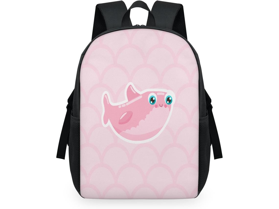 Mochila Tropicallife com Estampa de Baleia e Escamas 32,5 X 15 X 44,9 Cm Tecido de Malha