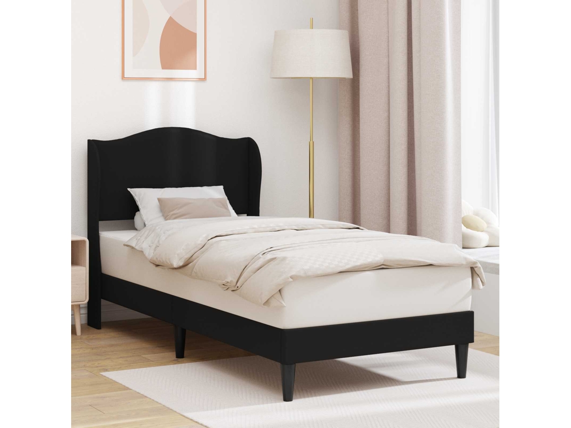 Vidaxl Estrutura Da Cama Preto 80 X 200 Cm Couro Sintético