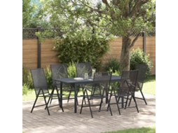 Vidaxl Conjunto De Jantar Para Jardim 7 Unid. Antracite