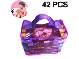 Algodon Perla Rulos Conjunto de 42 Rulos de Cabello Esponja Flexível COZEVDNT