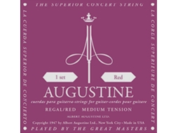 Augustine Conjunto de Cordas Vermelhas Clássico Agudos de Alta Tensão Extra & A