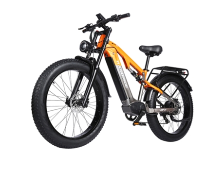Bicicleta Elétrica RANDRIDE Yx80 1500W 48V 20Ah 26X4.0'' Cst Fat Tire 50Km/H 124Km Amortecedor Traseiro Shimano 7 Velocidades