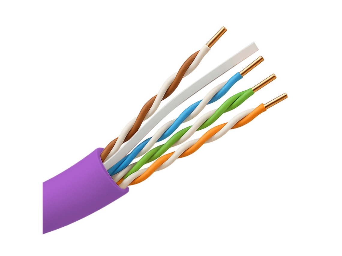 Cabo de Rede UNIVIEW Utp Cat6 305m Roxo Uv utp6 305 pvc eca pu