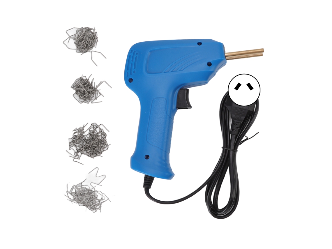Kit de Solda de Plástico Portátil Multiuso com Máquina de Solda a Grampo Quente Azul Plugue Au 220v