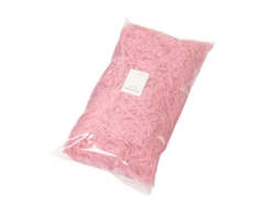 Preenchimento Raffia Rosa Claro 100g para Presentes Papel Rasgado