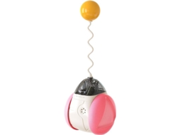2026-brinquedo Para Gatos Em Interiores Com Catnip, Equilíbrio Automático, Squeak E Treinamento De Qi, Roda Rotatória Multicolorida Rosa
