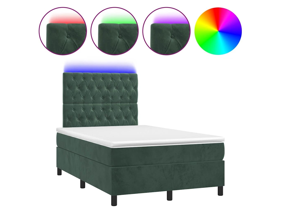 Box Spring Bed, Box Spring Beds Vidaxl Verde Veludo (120 X 190 Cm)