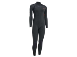 Terno de Neoprene Feminino Manga Longa com Zíper no Peito Amaze Core 4/3 Mm Preto Mion