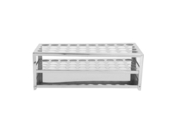 Suporte para Tubos de Ensaio de Aço Inoxidável Laboratorial 40 Buracos 20.5mm Resistente a Ácidos