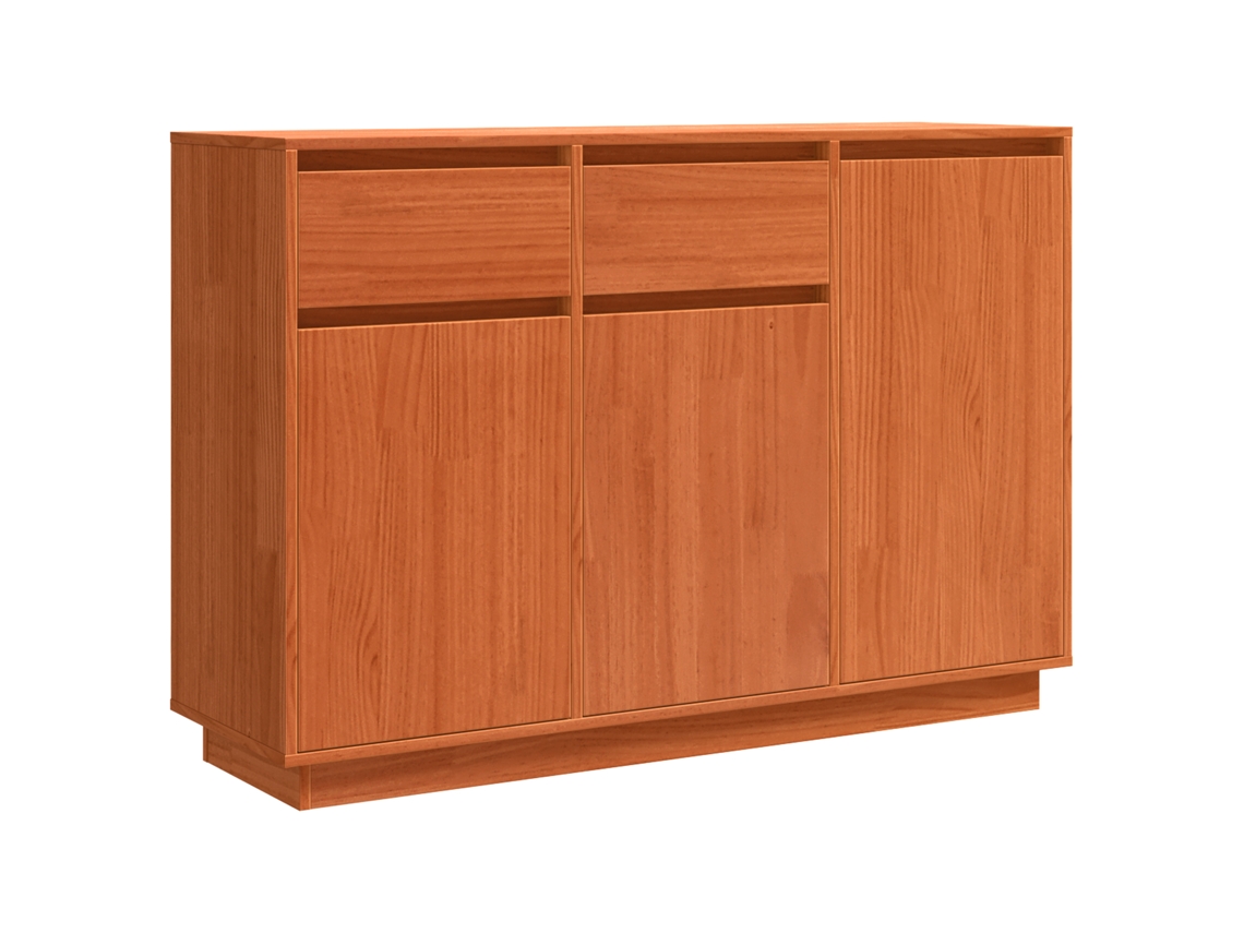 Conjunto 1 Estante De Armazenamento Vidaxl Castanho Madeira De Pinho Maciça (110 X 34 X 75 Cm)