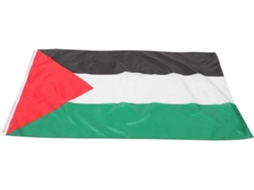 Bandeira Nacional da Palestina Às Intempéries, Feita de Poliéster com Estampas Nítidas, Medindo 90 X 150 Cm, para CHABERLU