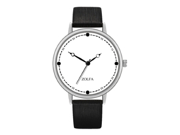 Reloj Clásico Moderno Para Hombre De Cuero Correa Cuarzo (negro)