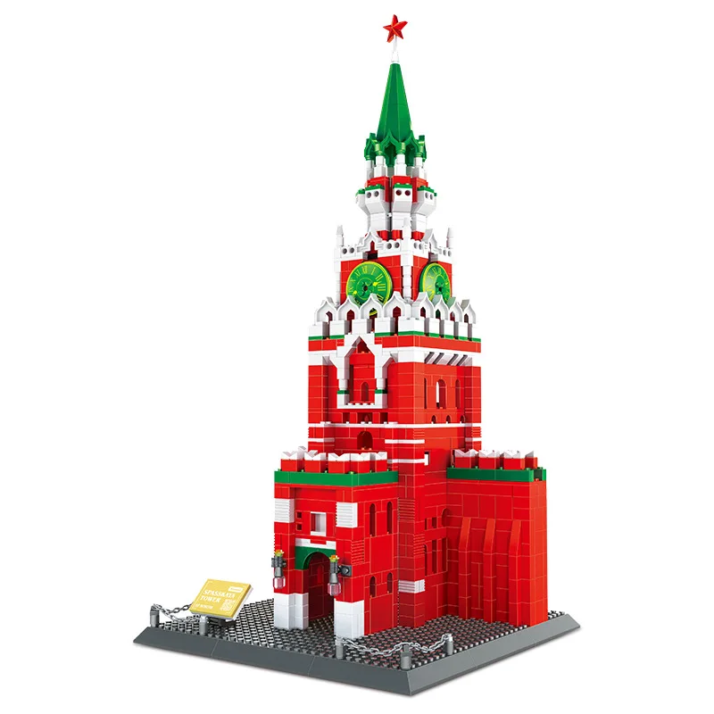 Torre Do Sino Do Palácio Russo, Conjunto De Blocos De Construção Em Miniatura, Modelo Arquitetônico Eslavo