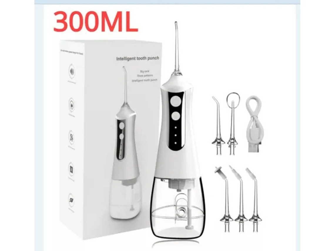 Irrigador Oral Yizhood Portátil Jato De Água Dental 310ml Ipx7 L10 Branco