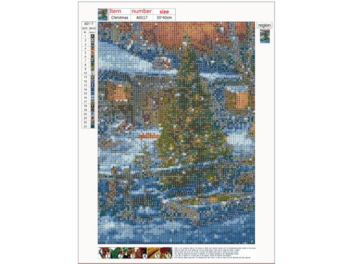 Laxiscreed Pintura De Diamante Diy Árvore De Natal 5d 30x40cm Para Decoração Festiva