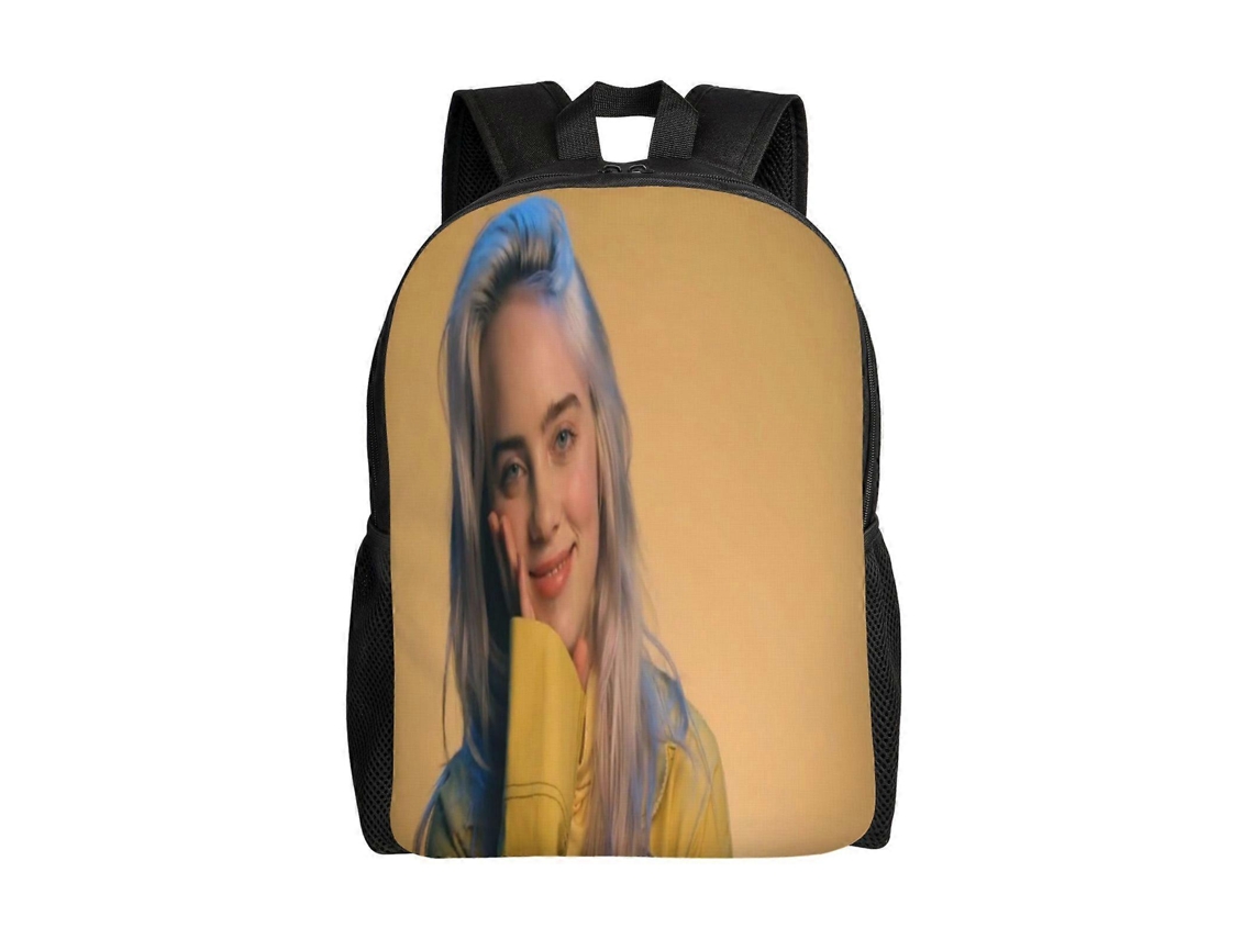 Mochila Billie Eilish R37 Para Estudantes, Leve E Resistente, Impermeável E Com Alça De Ombro Ajustável.