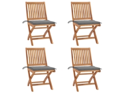 Folding Chair, Folding Chairs Vidaxl Cinzeto Madeira (n/a)