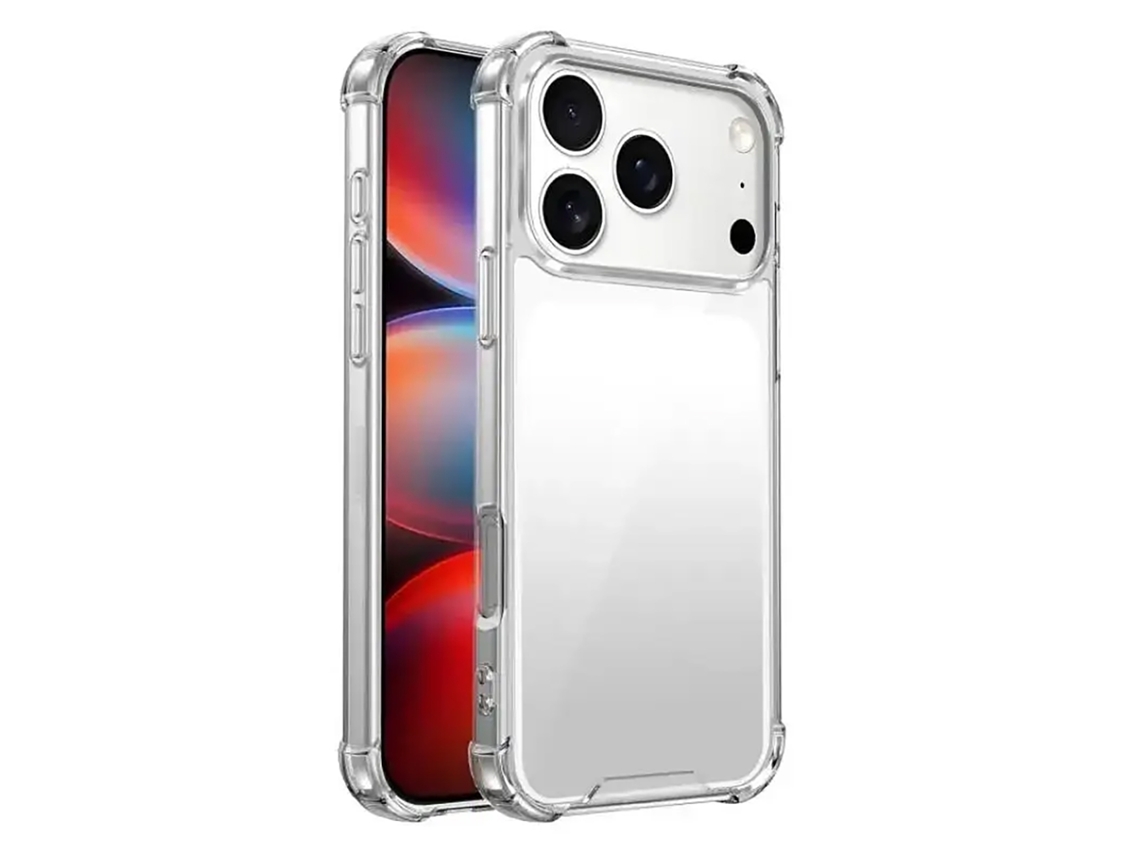 Capa De Silicone Para Iphone 17 Pro Max Com Cantos E Tampa Com Função De Airbag.