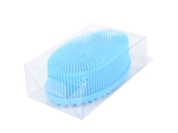 Escova De Banho De Silicone Para Bebê Com Massagem E Estímulo Sensorial Pente Lavador De Cabelo Azul