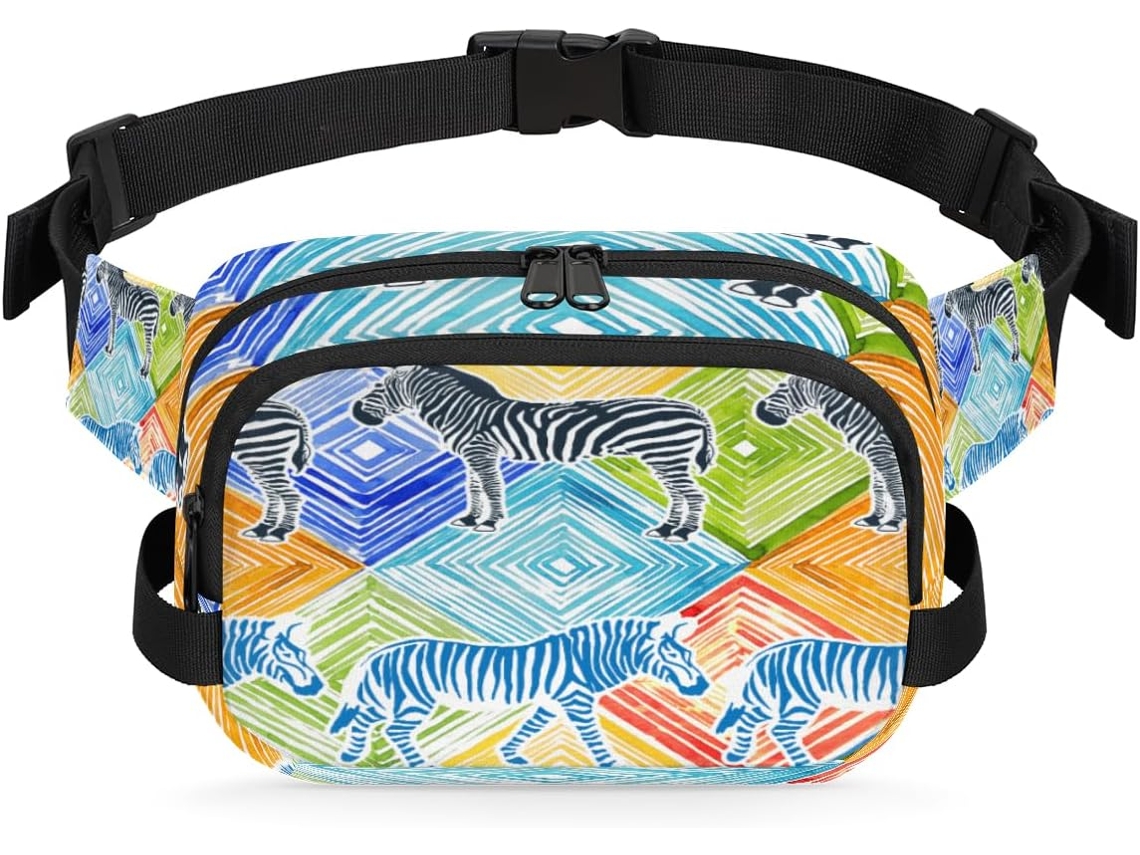 Pochete com Estampa de Zebra para Mulheres 22 8 X 6 3 X 15 5 Cm Design Diy Pa Impermeável de Alta Qualidade