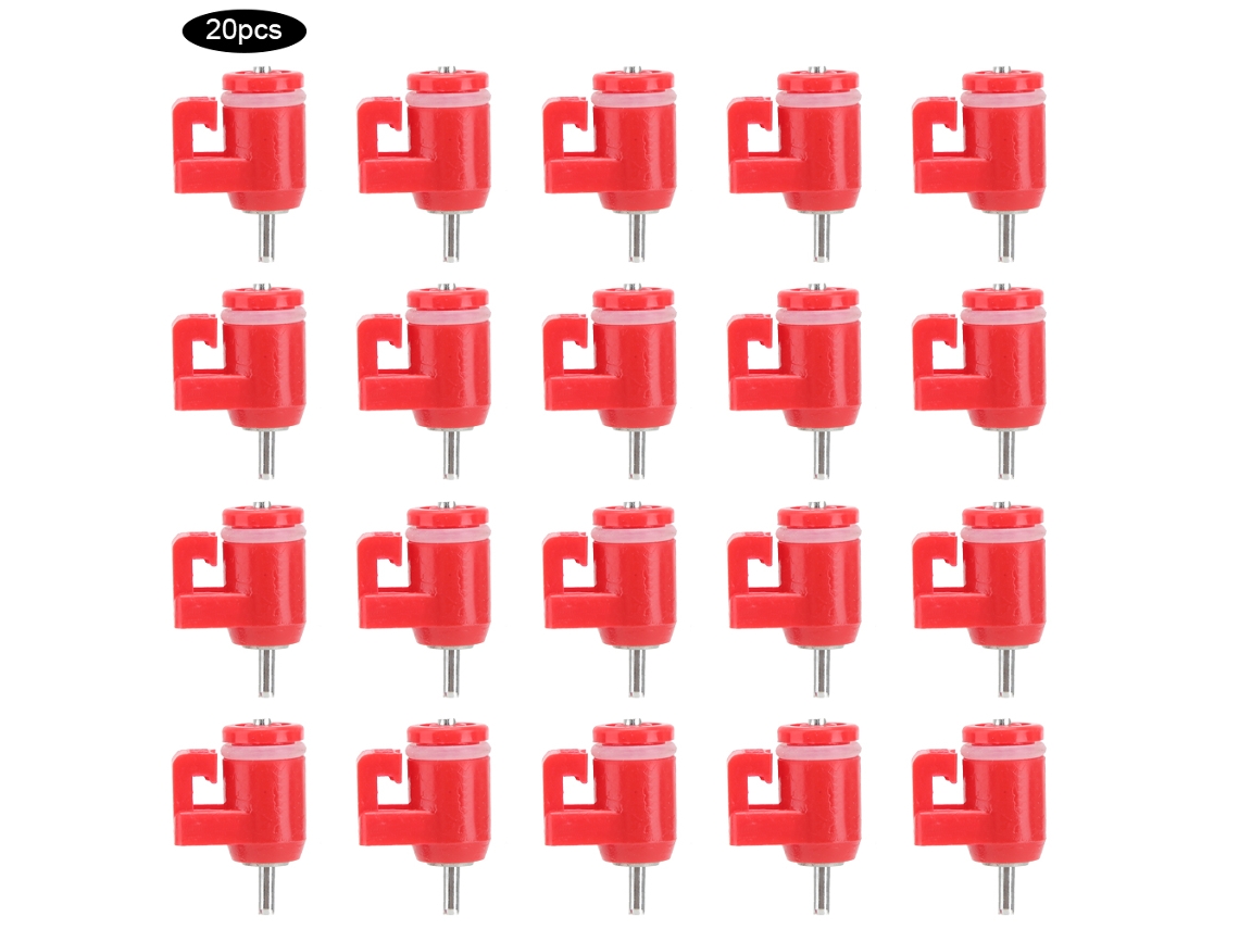 20pcs Bebedouro de Mamilo Automático para Galinhas Equipamento Avícola de Água | S/MARCA