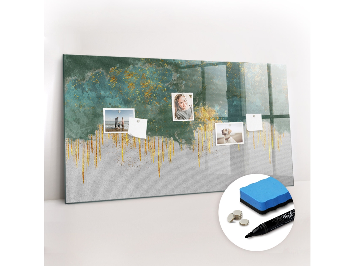 Quadro De Vidro Magnético Padrão Decorativo Para A Sala De Estar Espelharte (120x60 Cm)