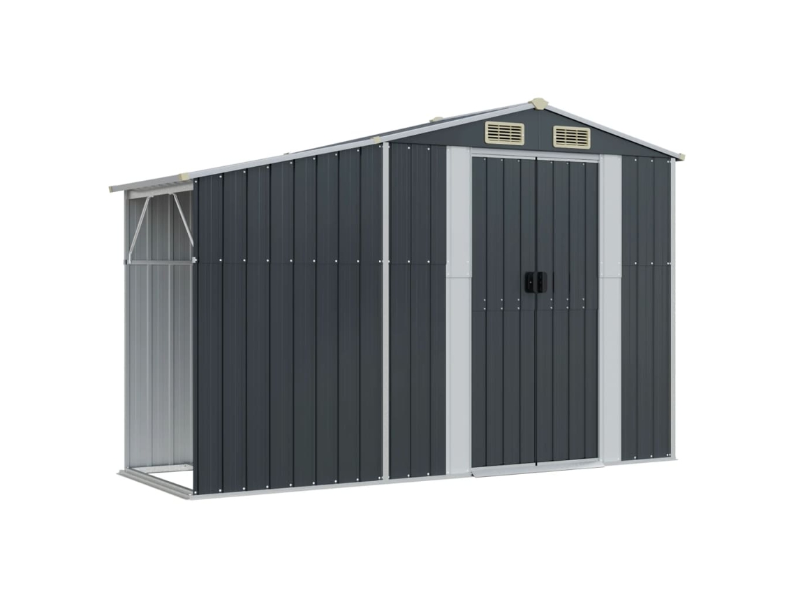 Abrigo VIDAXL Antracite Aço (277x93x179 cm)