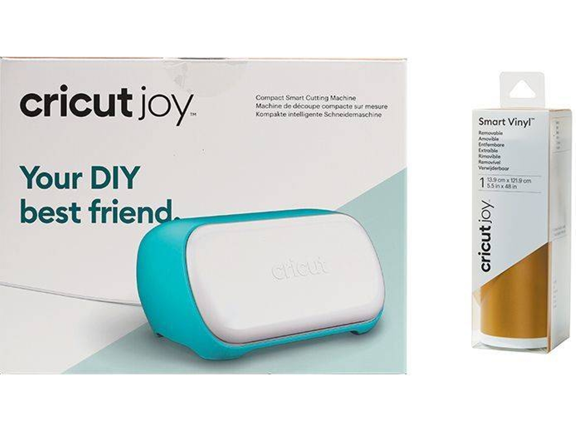 Plotter de Corte + Vinil Adesivo CRICUT Joy Vinilico Removível Dourado