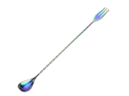 VYLARA Colher De Mistura Elegante De Aço Inoxidável Para Barman, Design Clássico E Versátil, Agitador Para Coquetéis, Sucos, Chá Gelado, Chá Com Leite, Café,