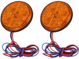 Lalafina 2 Peças Luzes Laterais De Led Amarelas Para Motocicleta E Caminhão, Refletores De Plástico Abs, Sinal De
