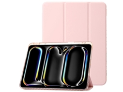 Capa para tablet Webake de acrílico transparente e couro com 3 dobras