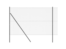 Conjunto 1 Poste De Cerca Vidaxl Cinzento Aço (10 X 1,5 M)